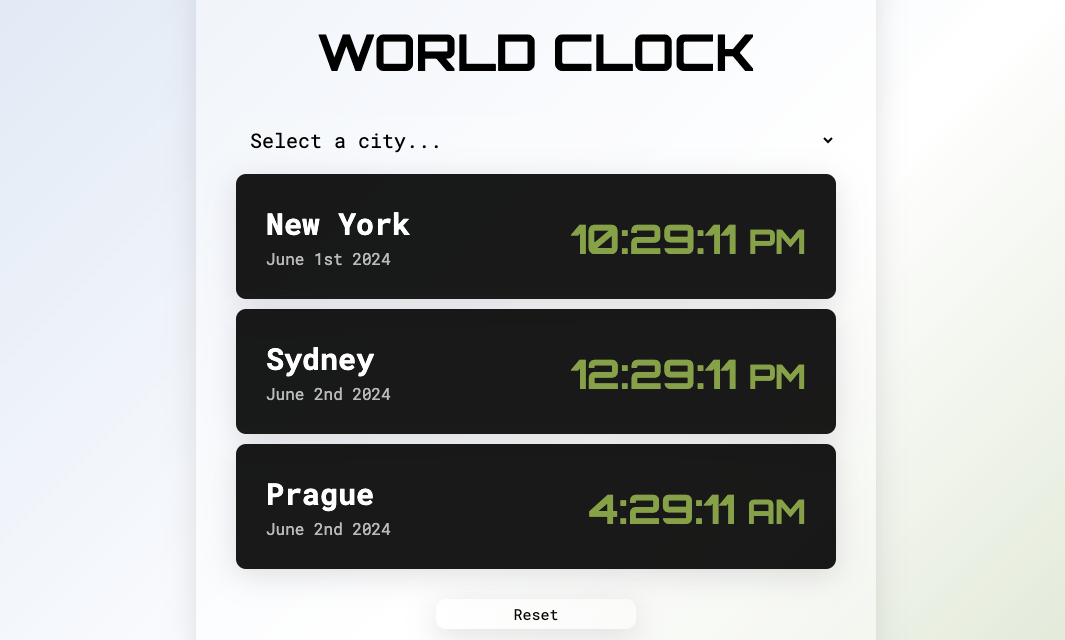 World Clock Image